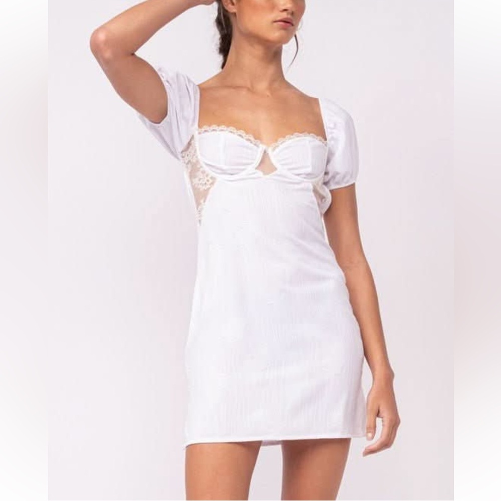 Sky to Moon White Corset Dress